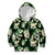 Green Tropical Hawaii Kid Hoodie Seamless Monstera Plumeria Hawaiian Pattern - Polynesian Pride