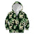 Green Tropical Hawaii Kid Hoodie Seamless Monstera Plumeria Hawaiian Pattern - Polynesian Pride