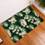 Green Tropical Hawaii Rubber Doormat Seamless Monstera Plumeria Hawaiian Pattern - Polynesian Pride