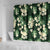 Green Tropical Hawaii Shower Curtain Seamless Monstera Plumeria Hawaiian Pattern - Polynesian Pride