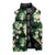 Green Tropical Hawaii Sleeveless Puffer Jacket Seamless Monstera Plumeria Hawaiian Pattern - Polynesian Pride