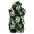 Green Tropical Hawaii Sleeveless Zip Hoodie Seamless Monstera Plumeria Hawaiian Pattern - Polynesian Pride
