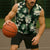 Green Tropical Hawaii Sleeveless Zip Hoodie Seamless Monstera Plumeria Hawaiian Pattern - Polynesian Pride