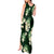 Green Tropical Hawaii Tank Maxi Dress Seamless Monstera Plumeria Hawaiian Pattern - Polynesian Pride