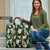 Green Tropical Hawaii Travel Bag Seamless Monstera Plumeria Hawaiian Pattern - Polynesian Pride