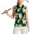 Green Tropical Hawaii Women Sleeveless Polo Shirt Seamless Monstera Plumeria Hawaiian Pattern - Polynesian Pride