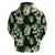 Green Tropical Hawaii Zip Hoodie Seamless Monstera Plumeria Hawaiian Pattern - Polynesian Pride