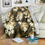 Gold Tropical Hawaii Blanket Seamless Monstera Plumeria Hawaiian Pattern - Polynesian Pride