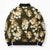 Gold Tropical Hawaii Bomber Puffer Jacket Seamless Monstera Plumeria Hawaiian Pattern - Polynesian Pride