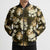 Gold Tropical Hawaii Bomber Puffer Jacket Seamless Monstera Plumeria Hawaiian Pattern - Polynesian Pride