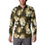 Gold Tropical Hawaii Button Sweatshirt Seamless Monstera Plumeria Hawaiian Pattern - Polynesian Pride