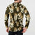 Gold Tropical Hawaii Button Sweatshirt Seamless Monstera Plumeria Hawaiian Pattern - Polynesian Pride