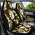 Gold Tropical Hawaii Car Seat Cover Seamless Monstera Plumeria Hawaiian Pattern - Polynesian Pride