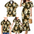 Gold Tropical Hawaii Family Matching Mermaid Dress and Hawaiian Shirt Seamless Monstera Plumeria Hawaiian Pattern - Polynesian Pride