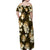 Gold Tropical Hawaii Family Matching Off Shoulder Maxi Dress and Hawaiian Shirt Seamless Monstera Plumeria Hawaiian Pattern - Polynesian Pride