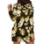 Gold Tropical Hawaii Hoodie Dress Seamless Monstera Plumeria Hawaiian Pattern - Polynesian Pride
