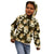 Gold Tropical Hawaii Kid Hoodie Seamless Monstera Plumeria Hawaiian Pattern - Polynesian Pride