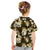 Gold Tropical Hawaii Kid T Shirt Seamless Monstera Plumeria Hawaiian Pattern - Polynesian Pride