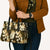 Gold Tropical Hawaii Leather Bag Seamless Monstera Plumeria Hawaiian Pattern - Polynesian Pride