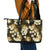Gold Tropical Hawaii Leather Tote Bag Seamless Monstera Plumeria Hawaiian Pattern - Polynesian Pride