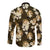 Gold Tropical Hawaii Long Sleeve Button Shirt Seamless Monstera Plumeria Hawaiian Pattern - Polynesian Pride