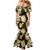 Gold Tropical Hawaii Mermaid Dress Seamless Monstera Plumeria Hawaiian Pattern - Polynesian Pride
