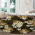 Gold Tropical Hawaii Round Carpet Seamless Monstera Plumeria Hawaiian Pattern - Polynesian Pride