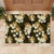 Gold Tropical Hawaii Rubber Doormat Seamless Monstera Plumeria Hawaiian Pattern - Polynesian Pride