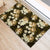 Gold Tropical Hawaii Rubber Doormat Seamless Monstera Plumeria Hawaiian Pattern - Polynesian Pride