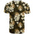 Gold Tropical Hawaii T Shirt Seamless Monstera Plumeria Hawaiian Pattern - Polynesian Pride