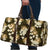 Gold Tropical Hawaii Travel Bag Seamless Monstera Plumeria Hawaiian Pattern - Polynesian Pride