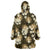 Gold Tropical Hawaii Wearable Blanket Hoodie Seamless Monstera Plumeria Hawaiian Pattern - Polynesian Pride