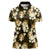 Gold Tropical Hawaii Women Polo Shirt Seamless Monstera Plumeria Hawaiian Pattern - Polynesian Pride
