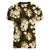 Gold Tropical Hawaii Women V-Neck T-Shirt Seamless Monstera Plumeria Hawaiian Pattern - Polynesian Pride
