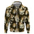 Gold Tropical Hawaii Zip Hoodie Seamless Monstera Plumeria Hawaiian Pattern - Polynesian Pride