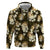 Gold Tropical Hawaii Zip Hoodie Seamless Monstera Plumeria Hawaiian Pattern - Polynesian Pride
