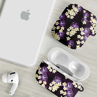 Purple Tropical Hawaii AirPods Case Seamless Monstera Plumeria Hawaiian Pattern - Polynesian Pride