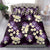 Purple Tropical Hawaii Bedding Set Seamless Monstera Plumeria Hawaiian Pattern - Polynesian Pride
