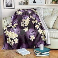 Purple Tropical Hawaii Blanket Seamless Monstera Plumeria Hawaiian Pattern - Polynesian Pride