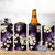 Purple Tropical Hawaii 4 in 1 Can Cooler Tumbler Seamless Monstera Plumeria Hawaiian Pattern - Polynesian Pride