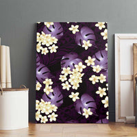 Purple Tropical Hawaii Canvas Wall Art Seamless Monstera Plumeria Hawaiian Pattern - Polynesian Pride