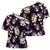 Purple Tropical Hawaii Cross Shoulder Shirt Seamless Monstera Plumeria Hawaiian Pattern - Polynesian Pride