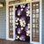Purple Tropical Hawaii Door Cover Seamless Monstera Plumeria Hawaiian Pattern - Polynesian Pride