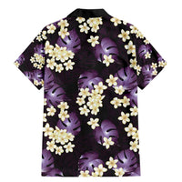 Purple Tropical Hawaii Family Matching Mermaid Dress and Hawaiian Shirt Seamless Monstera Plumeria Hawaiian Pattern - Polynesian Pride