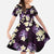 Purple Tropical Hawaii Family Matching Off The Shoulder Long Sleeve Dress and Hawaiian Shirt Seamless Monstera Plumeria Hawaiian Pattern - Polynesian Pride
