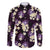 Purple Tropical Hawaii Family Matching Summer Maxi Dress and Hawaiian Shirt Seamless Monstera Plumeria Hawaiian Pattern - Polynesian Pride