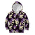 Purple Tropical Hawaii Kid Hoodie Seamless Monstera Plumeria Hawaiian Pattern - Polynesian Pride
