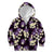 Purple Tropical Hawaii Kid Hoodie Seamless Monstera Plumeria Hawaiian Pattern - Polynesian Pride