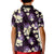 Purple Tropical Hawaii Kid Polo Shirt Seamless Monstera Plumeria Hawaiian Pattern - Polynesian Pride