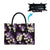 Purple Tropical Hawaii Leather Bag Seamless Monstera Plumeria Hawaiian Pattern - Polynesian Pride